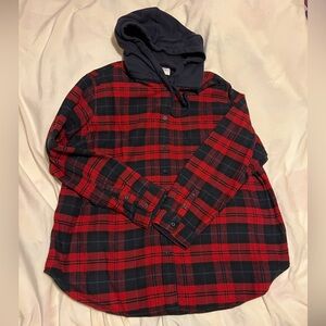 American Eagle Outfitters hooded flannel